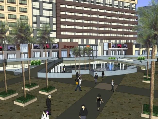 Modern High-Rise Office Building Model in SketchUp