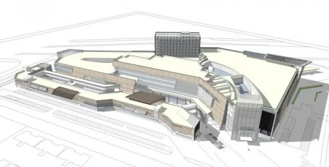 Sketchup Complex Model | Multi story Commercial Complex, Modern Style