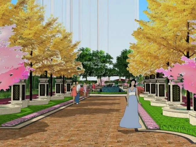Sketchup Landscape Model | Community Landscape, Residential Landscape, Classical Style