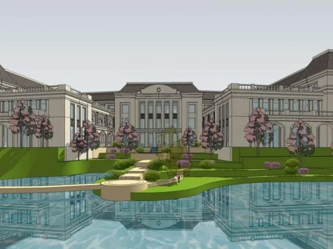 Sketchup Villa Model | Villa Cluster, Classical Style