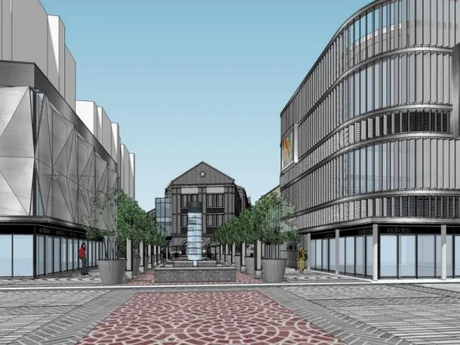 Sketchup Business Model | Multi story Commercial Street, Chinese Style