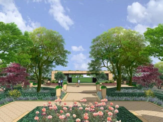 Sketchup Landscape Model | Entrance Landscape, Modern Style