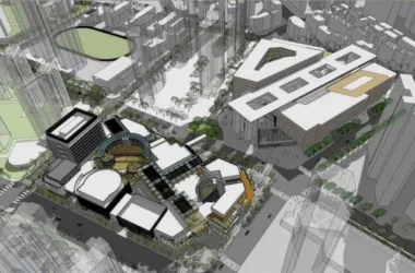 SketchUp Business Model: Modern Multi-Story Commercial Street Design-BIM WORLD