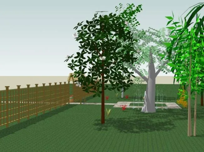 Sketchup Landscape Model | Park Landscape, Modern Style