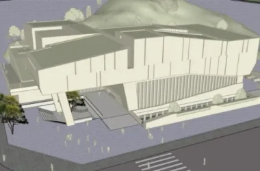 SketchUp Cultural Model: Modern Multi-Story Archive Architecture-BIM WORLD
