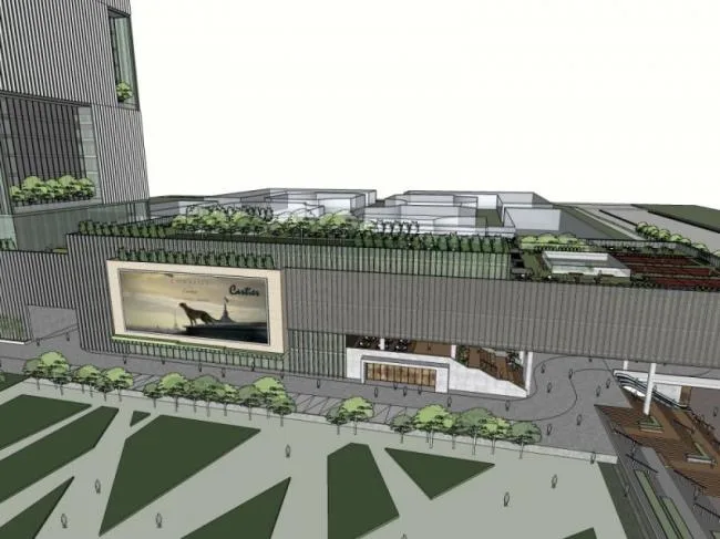 Sketchup Complex Model | Multi story Commercial Complex, Modern Style