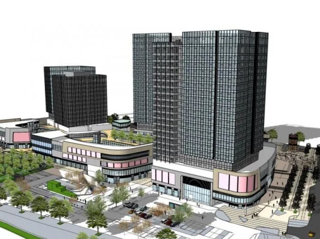 Sketchup Business Model | Multi story Commercial Buildings, Modern Style