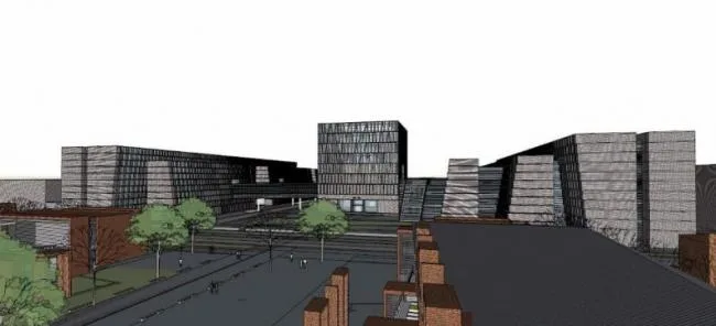 Sketchup Cultural Model | Multi story Library, Cultural Architecture, Modern Style