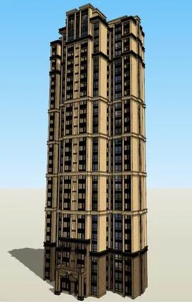 SketchUp Residential Model | Super-Tall Classical-Style Home-BIM WORLD