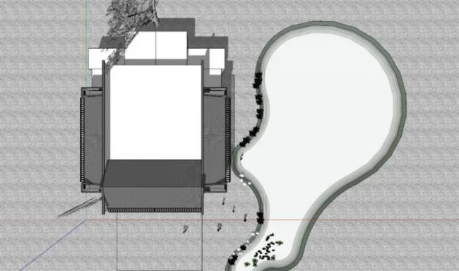 Sketchup Cultural Model | Multi story Activity Center, Cultural Architecture, Modern Style