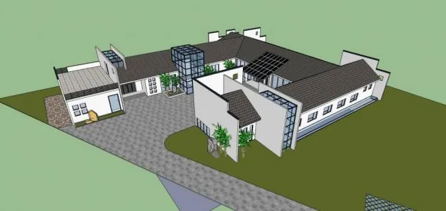 Sketchup Business Model | Multi story Commercial Club, New Chinese Style