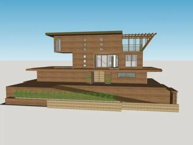 Sketchup Villa Model | Solo Villa, Modern Style