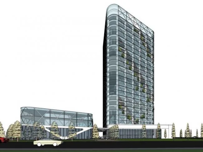 Sketchup Business Model | Multi-story Commercial Complex, Modern Style