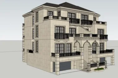 Classical Twin Villa Model in SketchUp-BIM WORLD