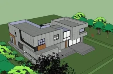 Modern Solo Villa 3D Model in SketchUp-BIM WORLD