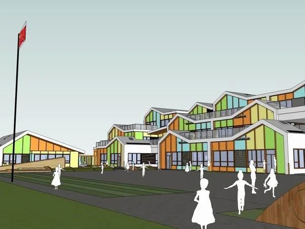 Sketchup School Model | Multi story School Kindergarten, Campus Educational Architecture, Modern Style