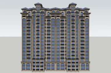 SketchUp Residential Models: High-Rise Buildings in Classical Style-BIM WORLD