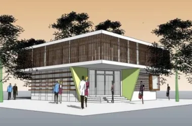 SketchUp Business Model: Modern Multi-Story Commercial Hall Design-BIM WORLD