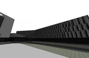 SketchUp Complex Model: Multi-Story Commercial Center Featuring Offices and Modern Hotels-BIM WORLD