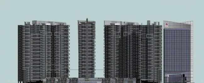 Sketchup Residential Model | High rise Residential Buildings, Modern Style