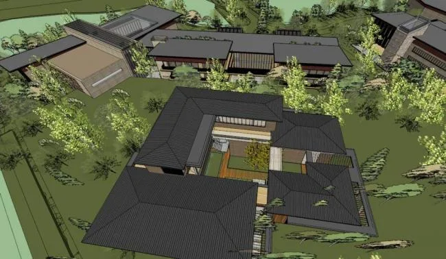 Sketchup Villa Model | Multi row Villa, Villa Cluster, Modern Style
