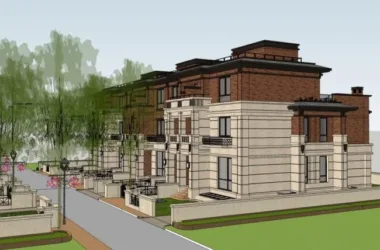 Modern Multi-Story Townhouse Villa Model in SketchUp-BIM WORLD