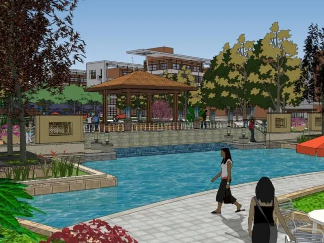 Sketchup Landscape Model | Community Landscape, Residential Landscape, Classical Style