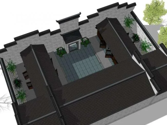 Sketchup Ancient Architecture Model | Multi story Courtyard, Chinese Style, Ancient Architecture