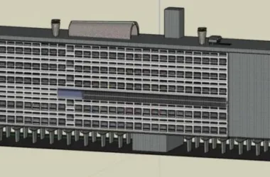 Residential SketchUp Model | Modern High-Rise Apartment Inspired by Corbusier in Marseille-BIM WORLD