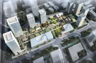 SketchUp Complex Model: Multi-Story High-Rise Mixed-Use Commercial, Office, and Hotel Building in Modern Style-BIM WORLD