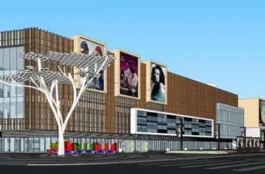 SketchUp Business Model: Modern Multi-Story Commercial Plaza and Shopping Mall Design-BIM WORLD