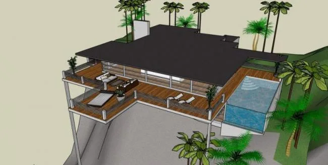 Sketchup Villa Model | Solo Villa, Modern Style