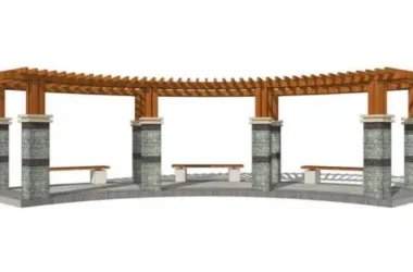 SketchUp Material Model: New Chinese-Style Corridor and Landscape Components-BIM WORLD