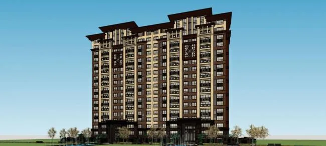 Sketchup Residential Model | Small and High rise Residential Apartments, Chinese Style, Residential Buildings
