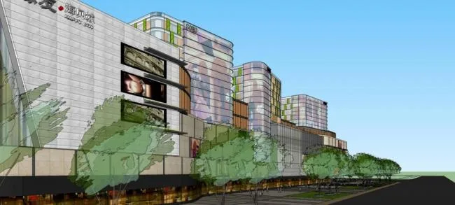 Sketchup Complex Model | Yufa Haibei City, Multi story Commercial Complex, Podium, Hotel, Office, Modern Style