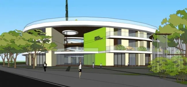 Sketchup School Model | Multi story Kindergarten, Educational Building, Modern Style, Oval