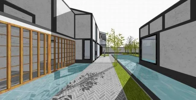 Sketchup Villa Model | Solo Villa, New Chinese Style