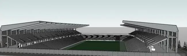 Modern Multi-Story Sports Arena Model in SketchUp-BIM WORLD