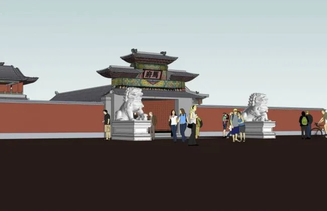 Sketchup Landscape Model | Chinese Garden, Landscape, Bridge, Tower, Entrance, Pavilion, Ancient Architecture