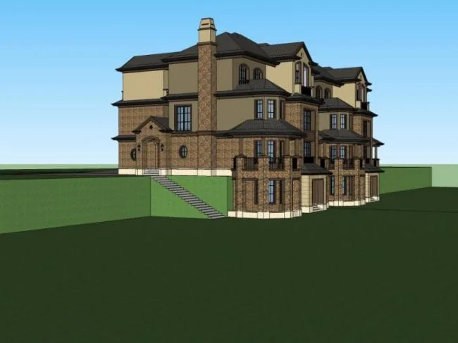 Sketchup Residential Model | Multi story Residential, Stacked, Residential Architecture, Classical Style