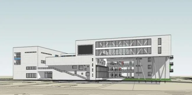 Modern Multi-Story School Campus Design in SketchUp
