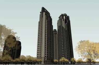 SketchUp Residential Models Featuring High-Rise Buildings, Clubhouses, Commercial Streets, and Classical Architecture-BIM WORLD