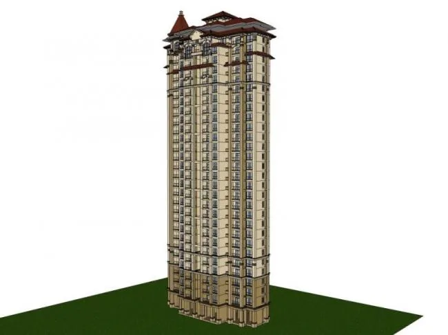 Sketchup Residential Model | Super High rise Residential Buildings, Residential Buildings, Classical Style