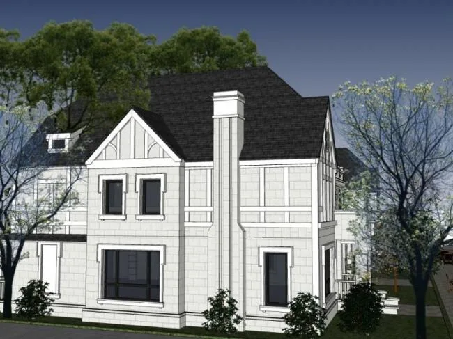 Sketchup Villa Model | Townhouse, Classical Style