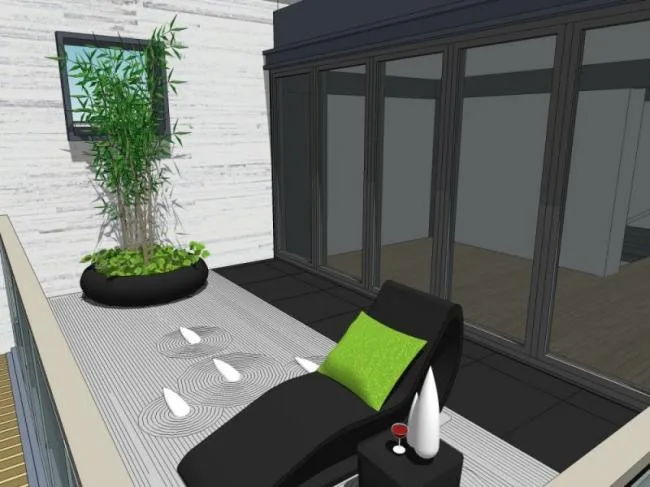 Sketchup Landscape Model | Villa Courtyard Landscape, New Chinese Style