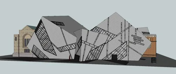 Sketchup Cultural Model | Multi story Royal Ontario Museum, Cultural Architecture, Modern Style