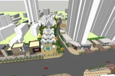 SketchUp Business Model: Modern Multi-Story Commercial Street Design-BIM WORLD