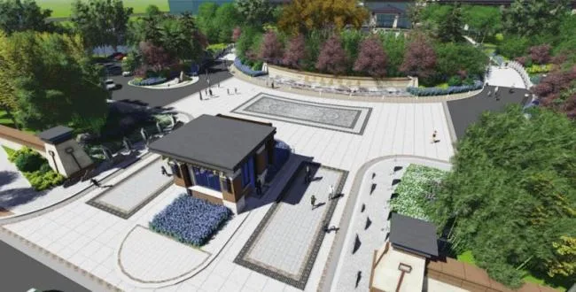 Sketchup Landscape Model | Hotel Landscape, Modern Chinese Style