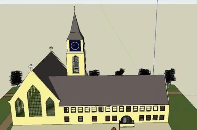 Sketchup School Model | Multi story School Kindergarten, Education, European Style, Classical Style
