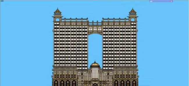 Sketchup Business Model | High rise commercial buildings, European classical style
